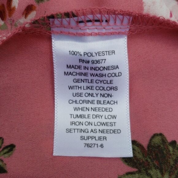 A.N.A Floral Peplum Blouse | Pink Long Sleeve | Size Small - Picture 11 of 15